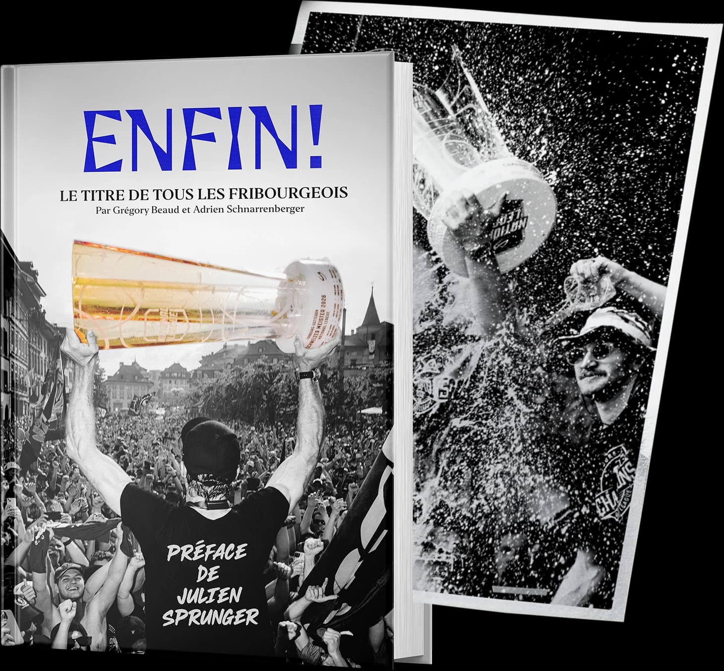 Deluxe - Couverture du livre ENFIN!, le récit du titre de Fribourg-Gottéron